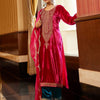 Indyancart IE Women Ethnic Motifs Embroidered Regular Sequinned Velvet Kurta with Trousers & With Dupatta