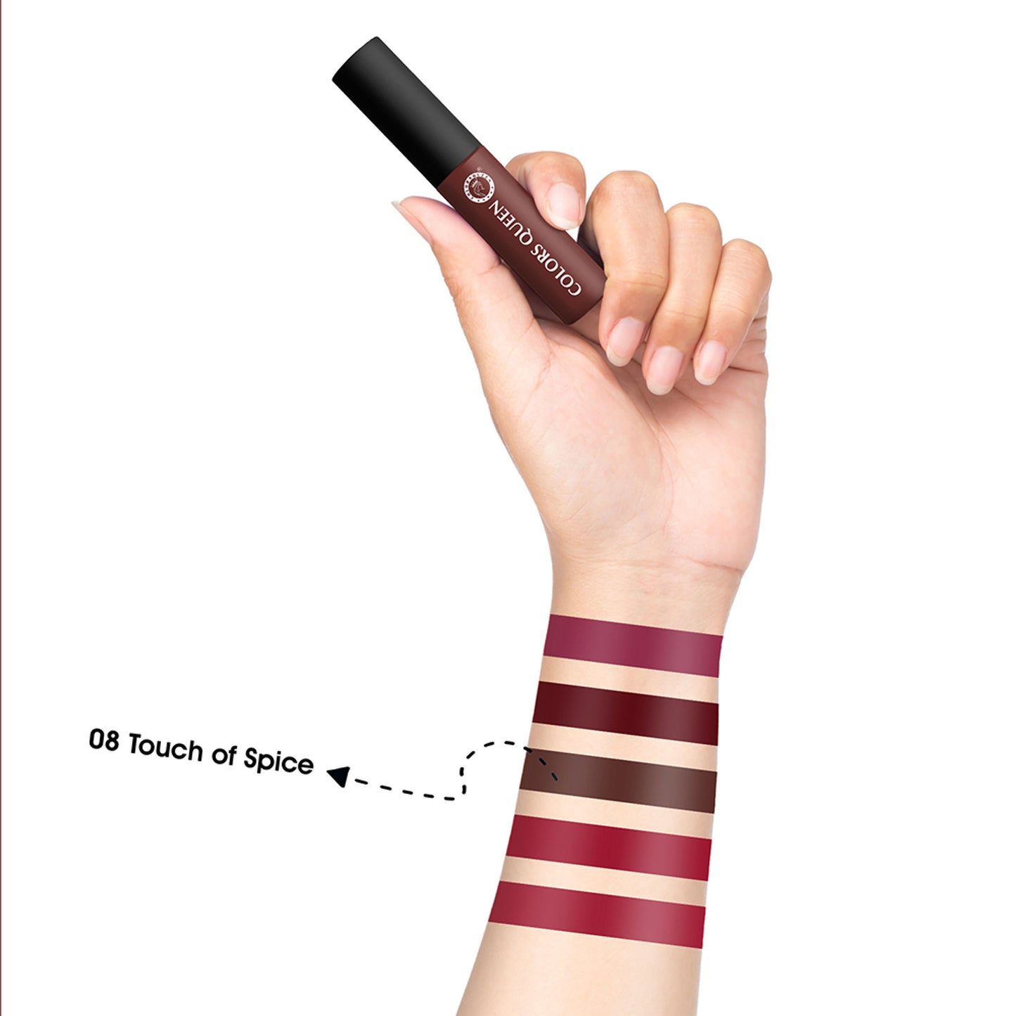 Colors Queen Mellow Matte Lip Cream Liquid Lipstick - Touch Of Spice