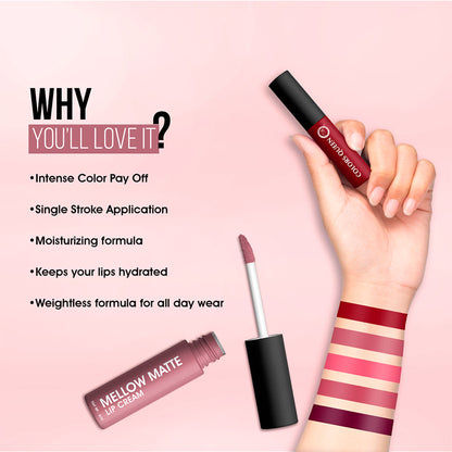 Colors Queen Mellow Matte Lip Cream Liquid Lipstick - Touch Of Spice