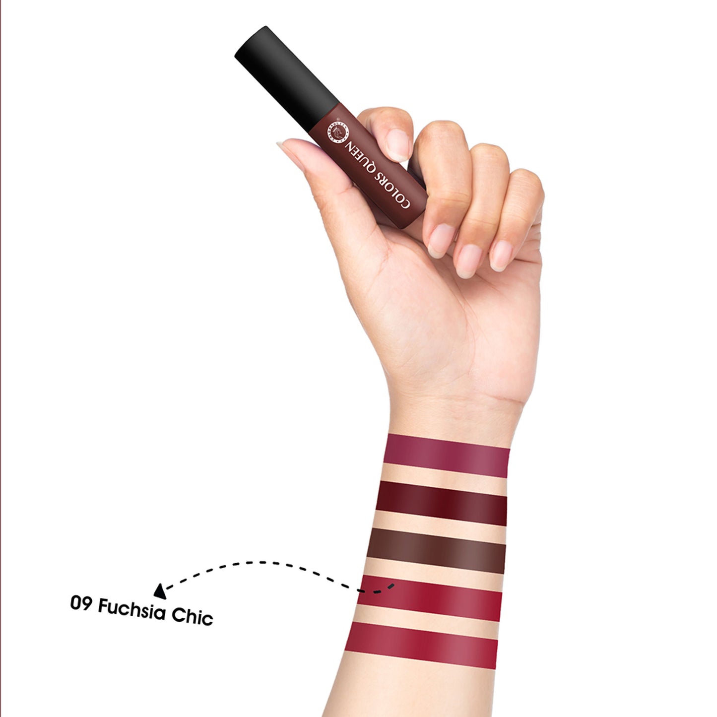 Colors Queen Mellow Matte Lip Cream Liquid Lipstick - Fuchsia Chic