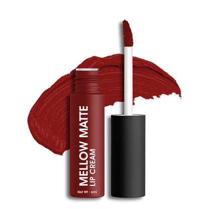 Colors Queen Mellow Matte Lip Cream Liquid Lipstick - Red Sangriya