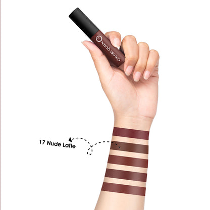 Colors Queen Mellow Matte Lip Cream Liquid Lipstick - Nude Latte