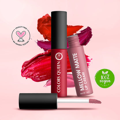Colors Queen Mellow Matte Lip Cream Liquid Lipstick - Modesty