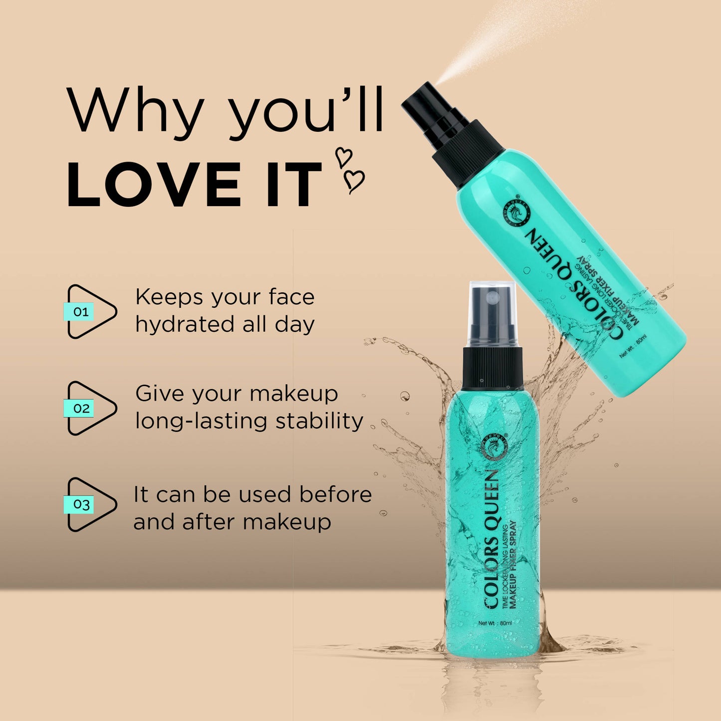 Colors Queen Time Locker Natural Makeup Fixer Spray