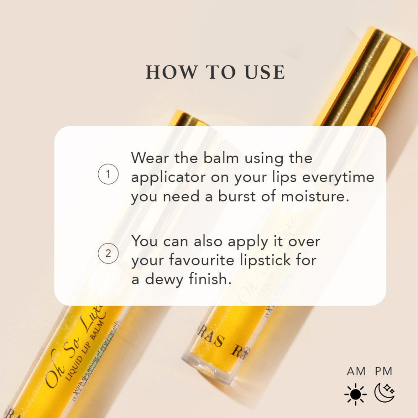 RAS Luxury Oils Oh So Luxe Liquid Lip Balm - Pale Yellow