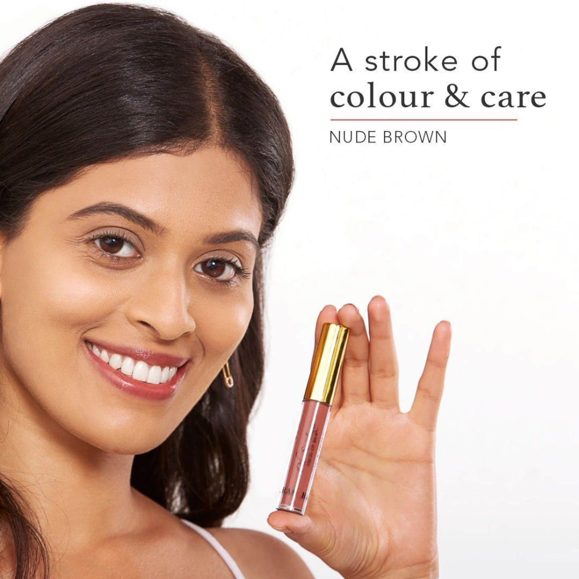 Ras Luxury Oils Oh So Luxe Lip & Cheek Tint Balm with Vitamin E, Shea Butter - Nude Brown