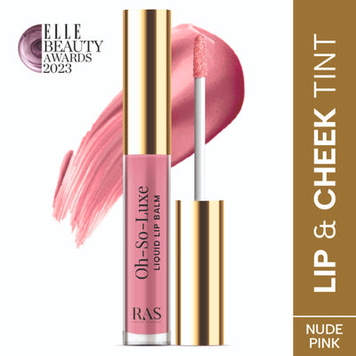 Ras Luxury Oils Oh So Luxe Lip & Cheek Tint Balm with Vitamin E, Shea Butter - Nude Pink