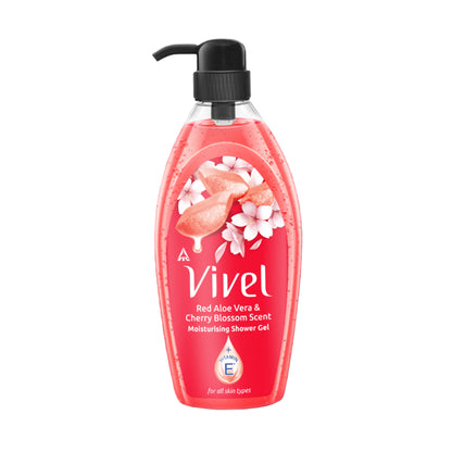 Vivel Red Aloe Vera & Cherry Blossom Scent Moisturizing Shower Gel