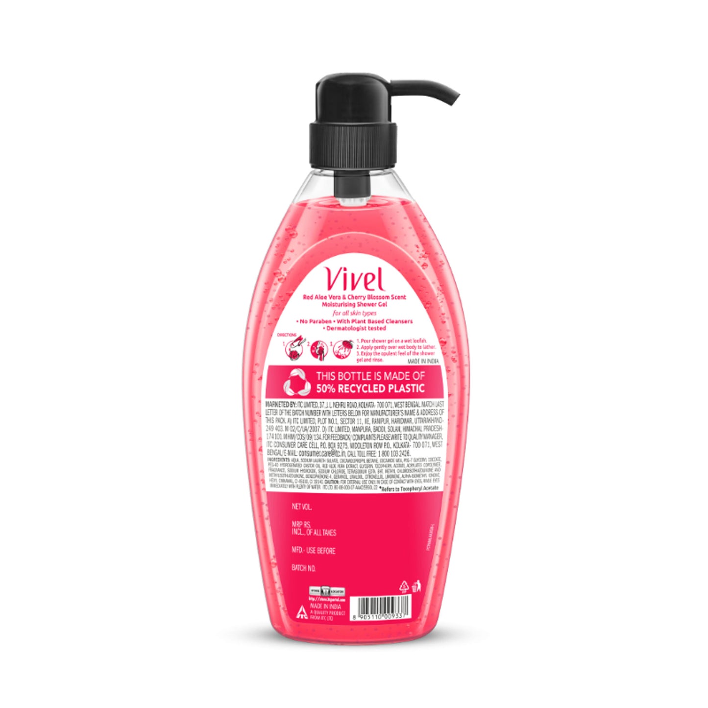 Vivel Red Aloe Vera & Cherry Blossom Scent Moisturizing Shower Gel