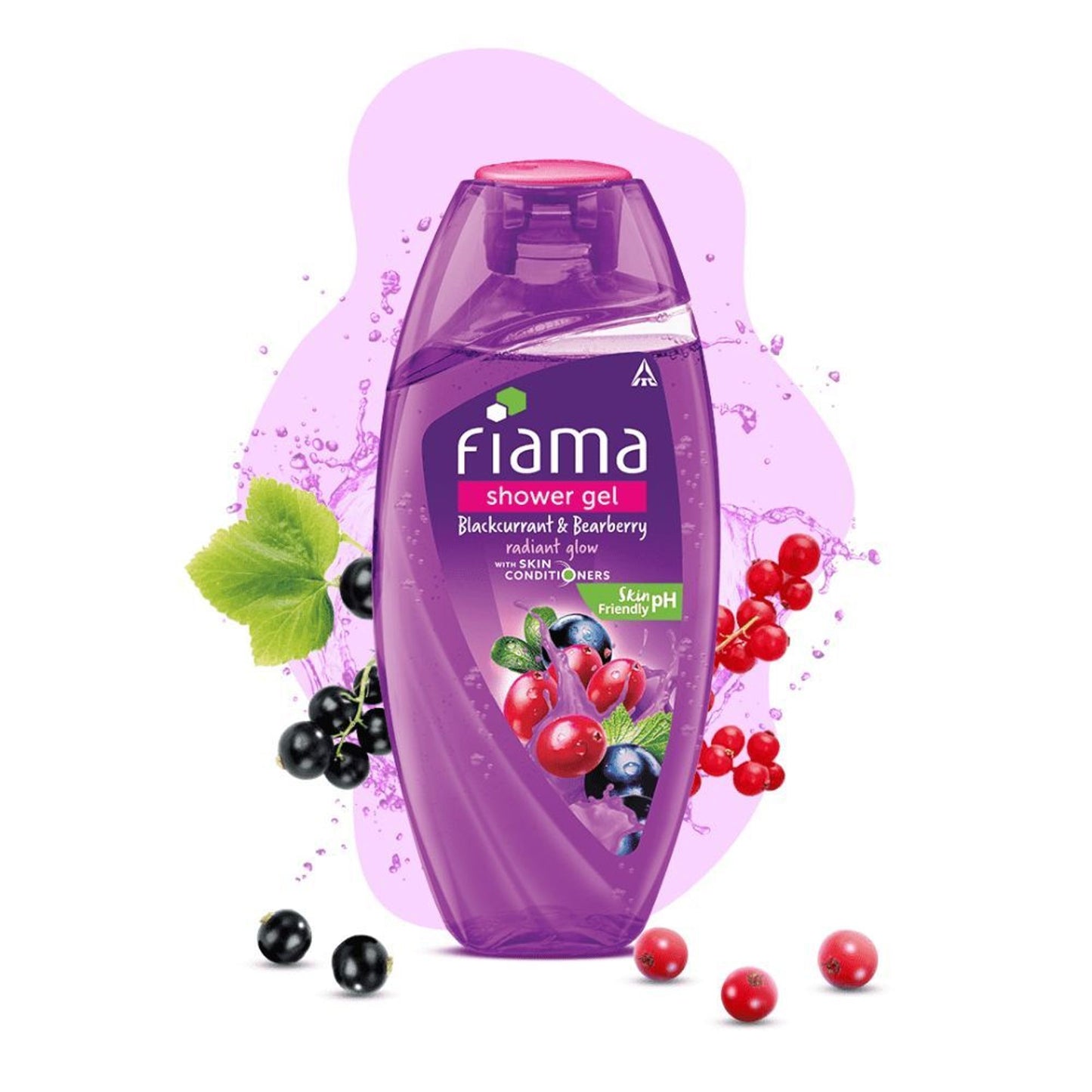 Fiama Shower Gel Blackcurrant & Bearberry Body Wash, Radiant Glowing & Hydrating Skin
