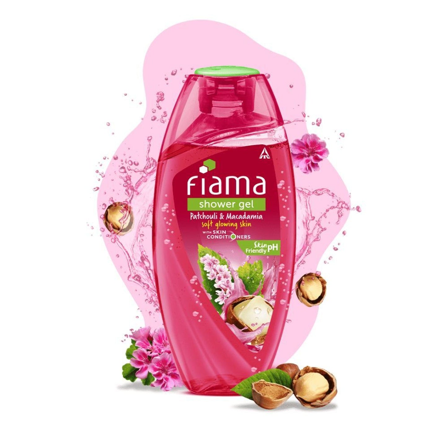 Fiama Shower Gel Patchouli & Macadamia, Body Wash for Hydrating & Soft Glowing Skin
