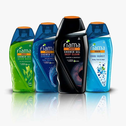 Fiama Men Shower Gel Refreshing Pulse, Body Wash for Fresh Looking Skin with Sea Minerals