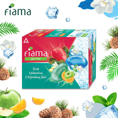 Fiama Gel Bar Fresh Celebration Pack, Variety Pack, Skin Conditioners - Pack of 3
