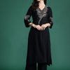 Dhiyona IE Solid Kurta with Trousers with Embroidered Detail