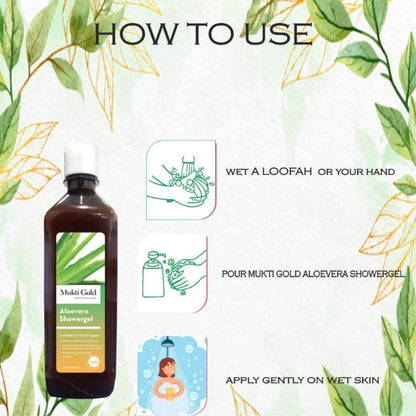 Mukti Gold Aloevera Shower Gel - Pack of 2