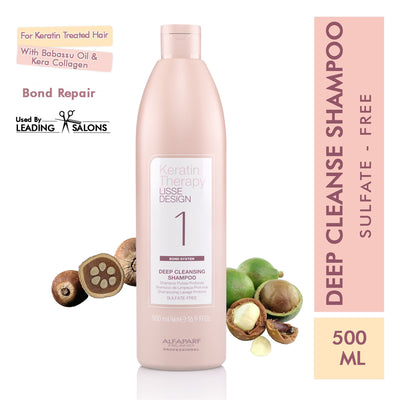 ALFAPARF MILANO Keratin Therapy Clarifying Shampoo For Keratin & Colored Hair, Hydration, Treatment