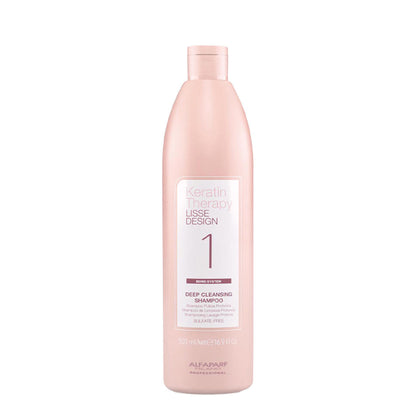 ALFAPARF MILANO Keratin Therapy Clarifying Shampoo For Keratin & Colored Hair, Hydration, Treatment