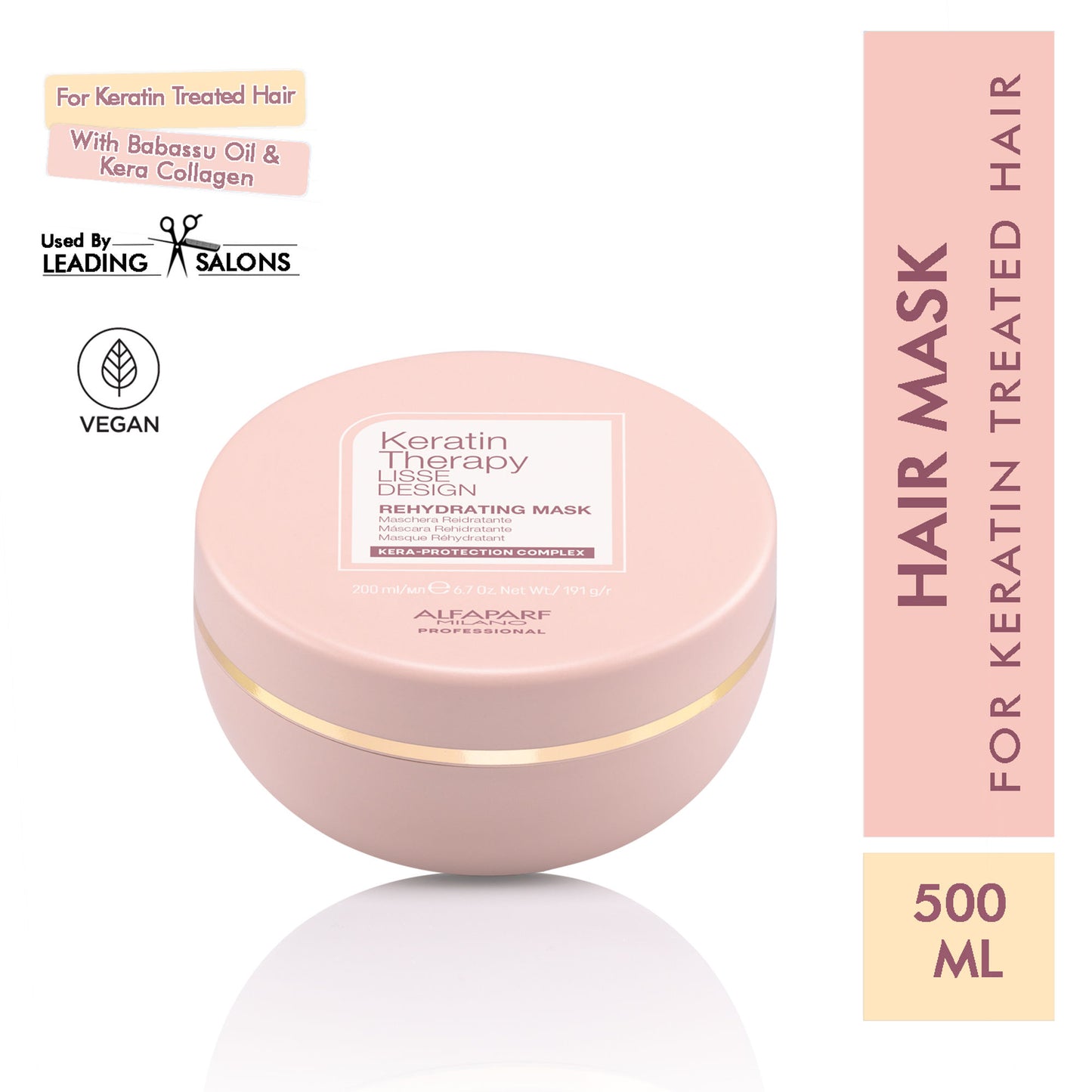 ALFAPARF MILANO Keratin Therapy Hydrating Mask for Hairfall Repair, Dry & Frizzy Hair