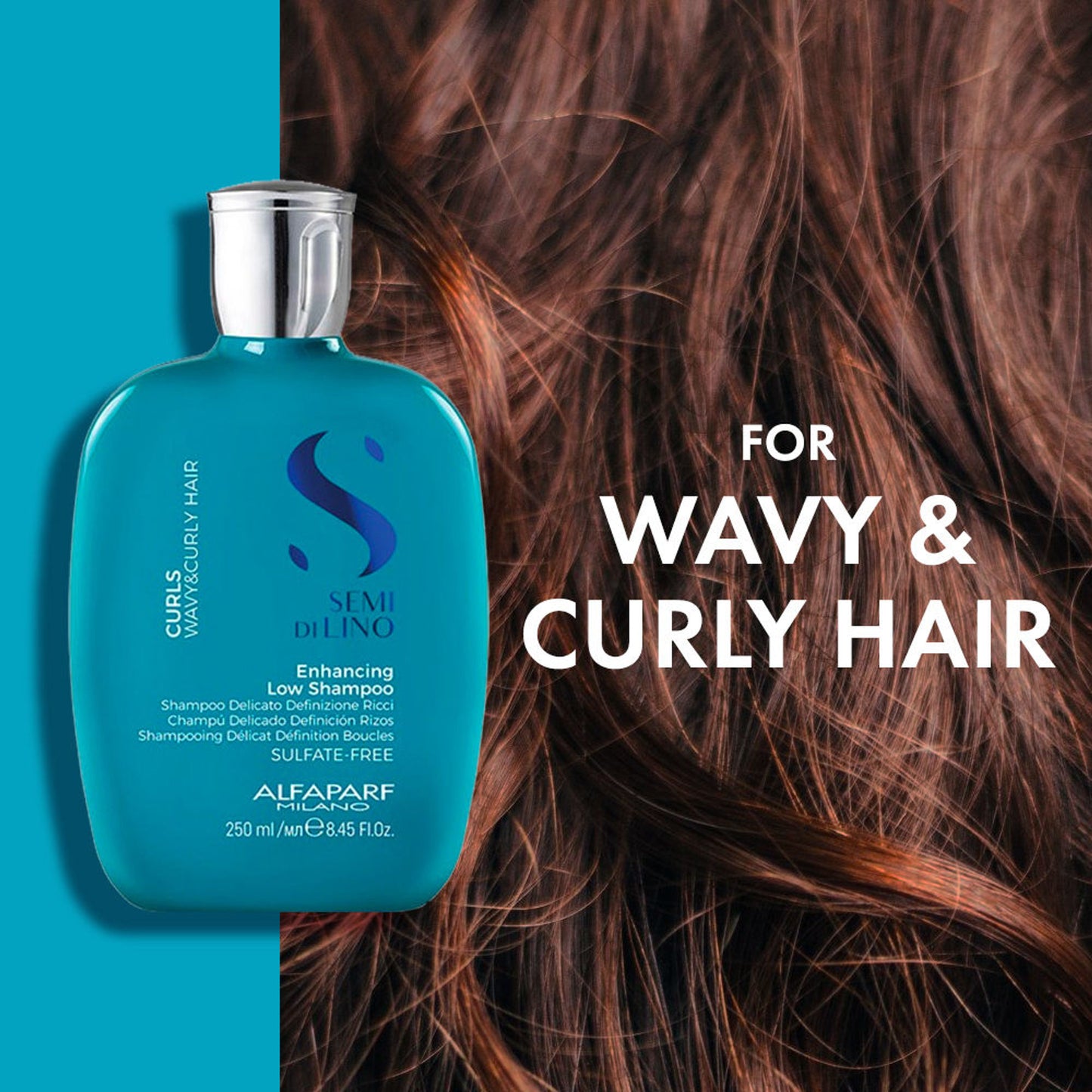 ALFAPARF MILANO Curly Hair Shampoo, Reduces Frizz & Adds Moisture, Sulfate Free