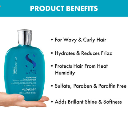 ALFAPARF MILANO Curly Hair Shampoo, Reduces Frizz & Adds Moisture, Sulfate Free