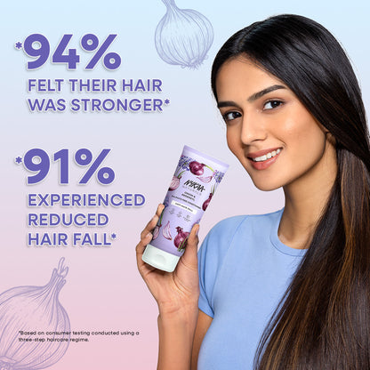 Nykaa Naturals Fermented Rice Water & Hyaluronic Acid Sulphate-Free Conditioner for Frizz-Free Hair - Onion And Redensyl