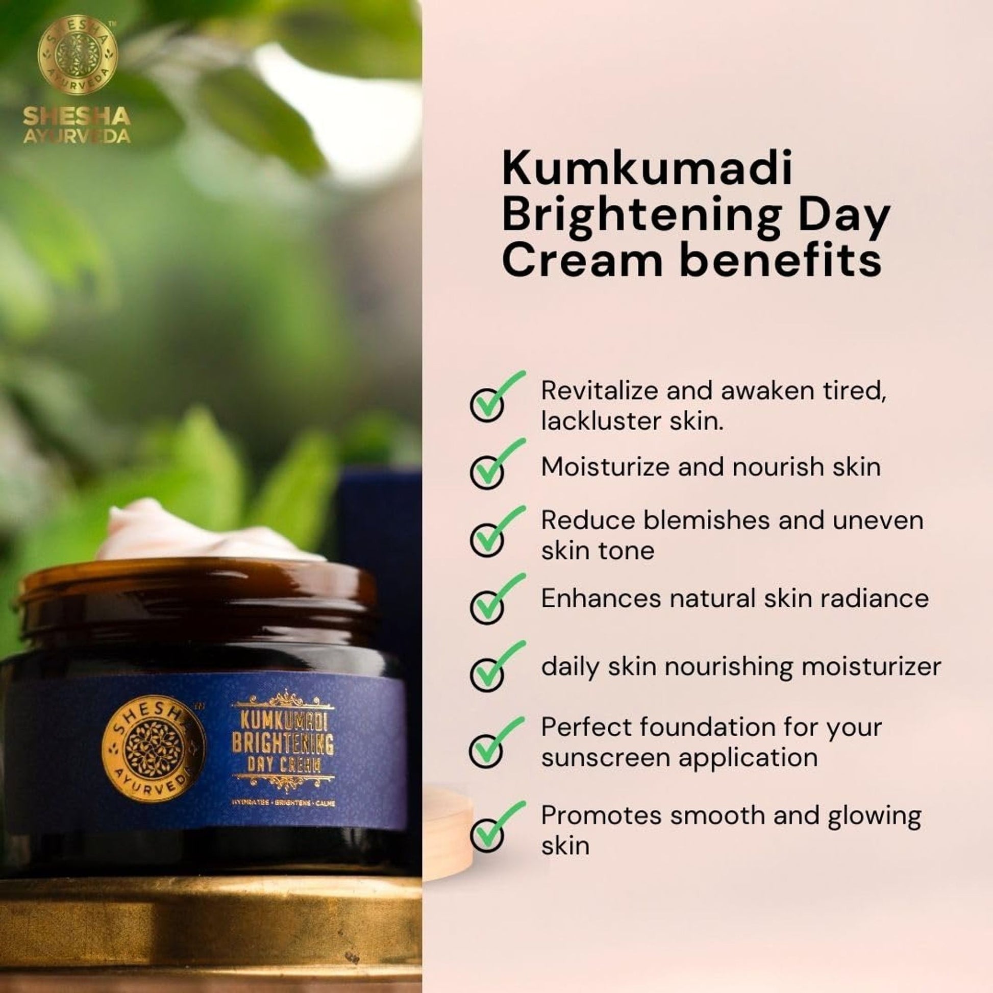 Shesha Ayurveda Kumkumadi Skin Brightening & Intense Hydrating Day Cream