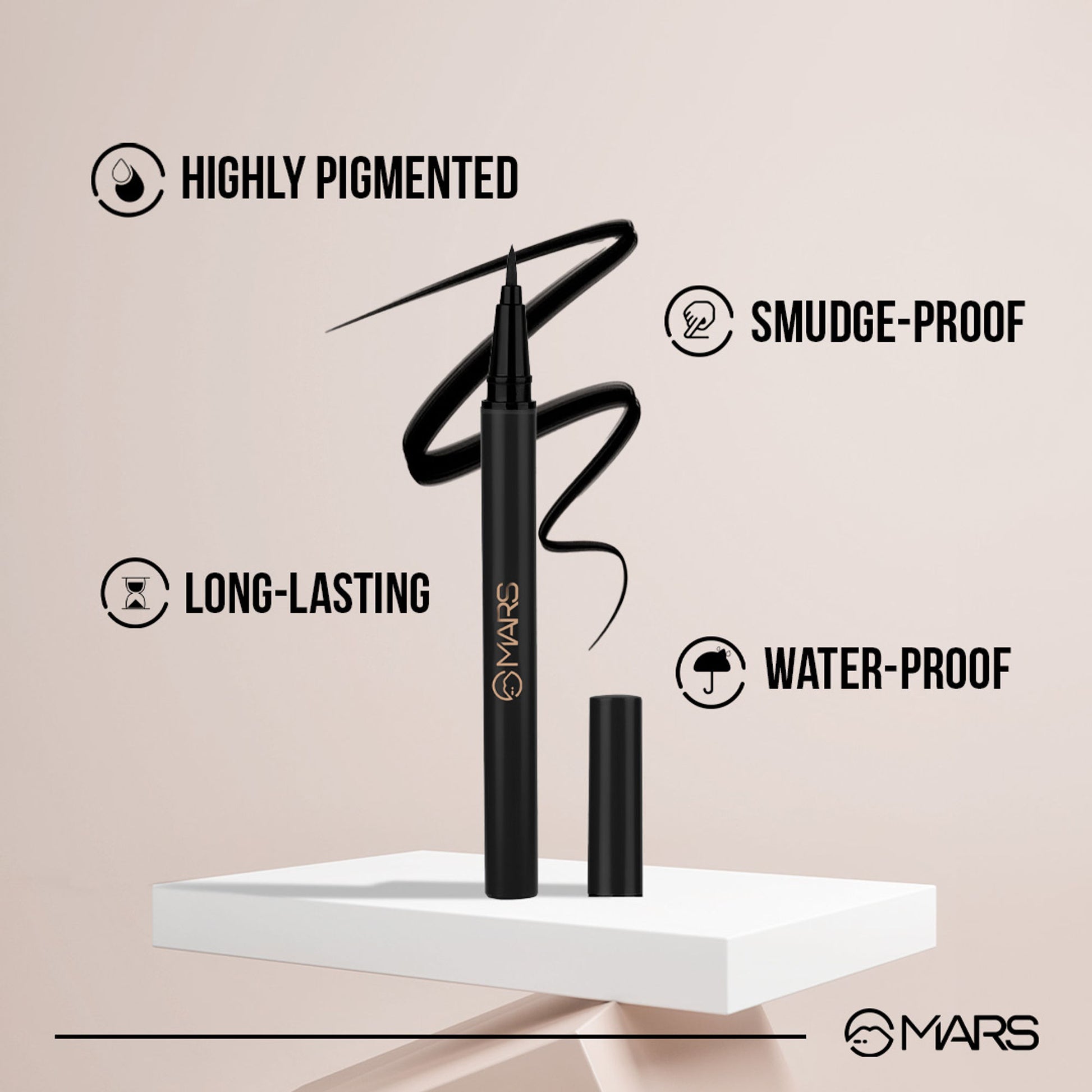 MARS City Stroke Charming Eyes Liquid Eyeliner - 04 Black
