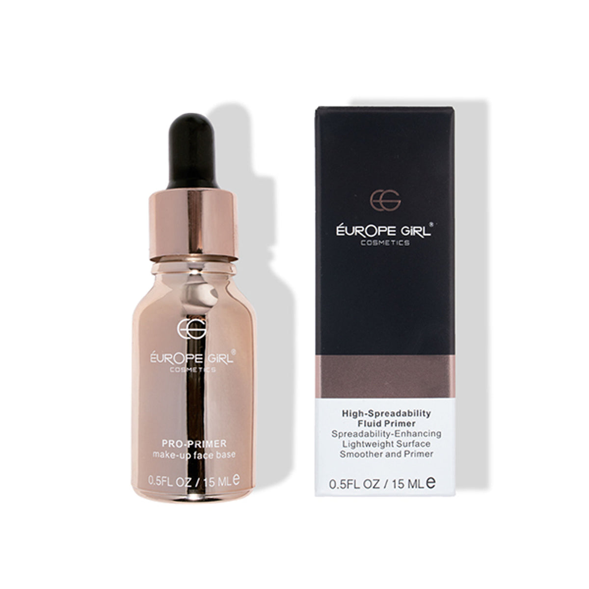 Europe Girl Oil Primer bottle with sleek packaging, designed to create a smooth, radiant skin finish.