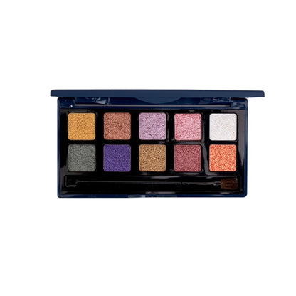 Europe Girl Rose Petal Eyeshadow Palette with 10 colorful shades displayed in sleek packaging.