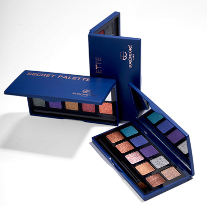 Europe Girl Rose Petal eyeshadow palette with 10 vibrant colors, featuring eyeshadows in a sleek compact for versatile makeup looks.
