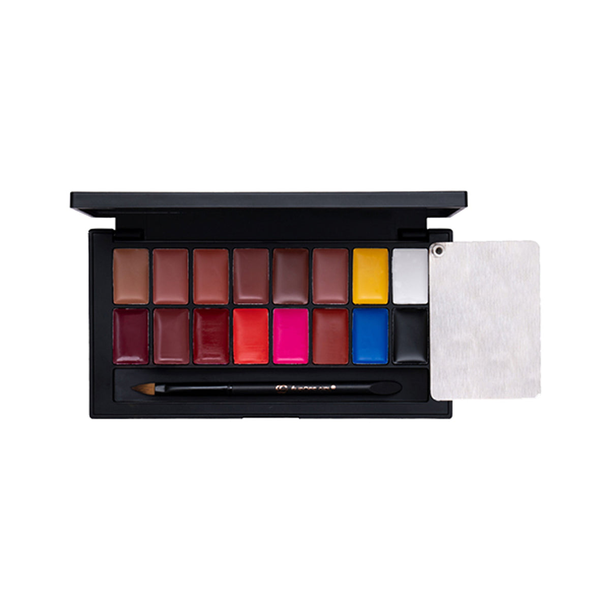 Europe Girl Kiss Me Lip Palette featuring multiple shades of lipstick and lip gloss in a colorful compact.