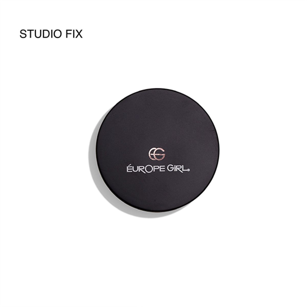 Europe Girl Studio Fix Compact in shade 09 Creamy Cafe, featuring a close-up of the pressed powder compact with a sleek design.