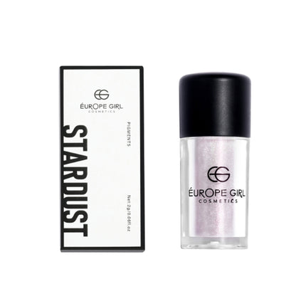 Europe Girl Stardust S5 Serenity single diamond pigment in Europe Girl packaging, showcasing shimmering, vibrant cosmetic pigment.