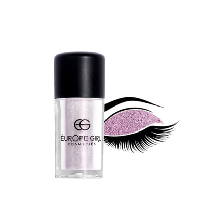 Europe Girl Single Diamond Pigment Stardust S5 Serenity in a small jar, showcasing vibrant, shimmering pink and purple pigment for cosmetics.