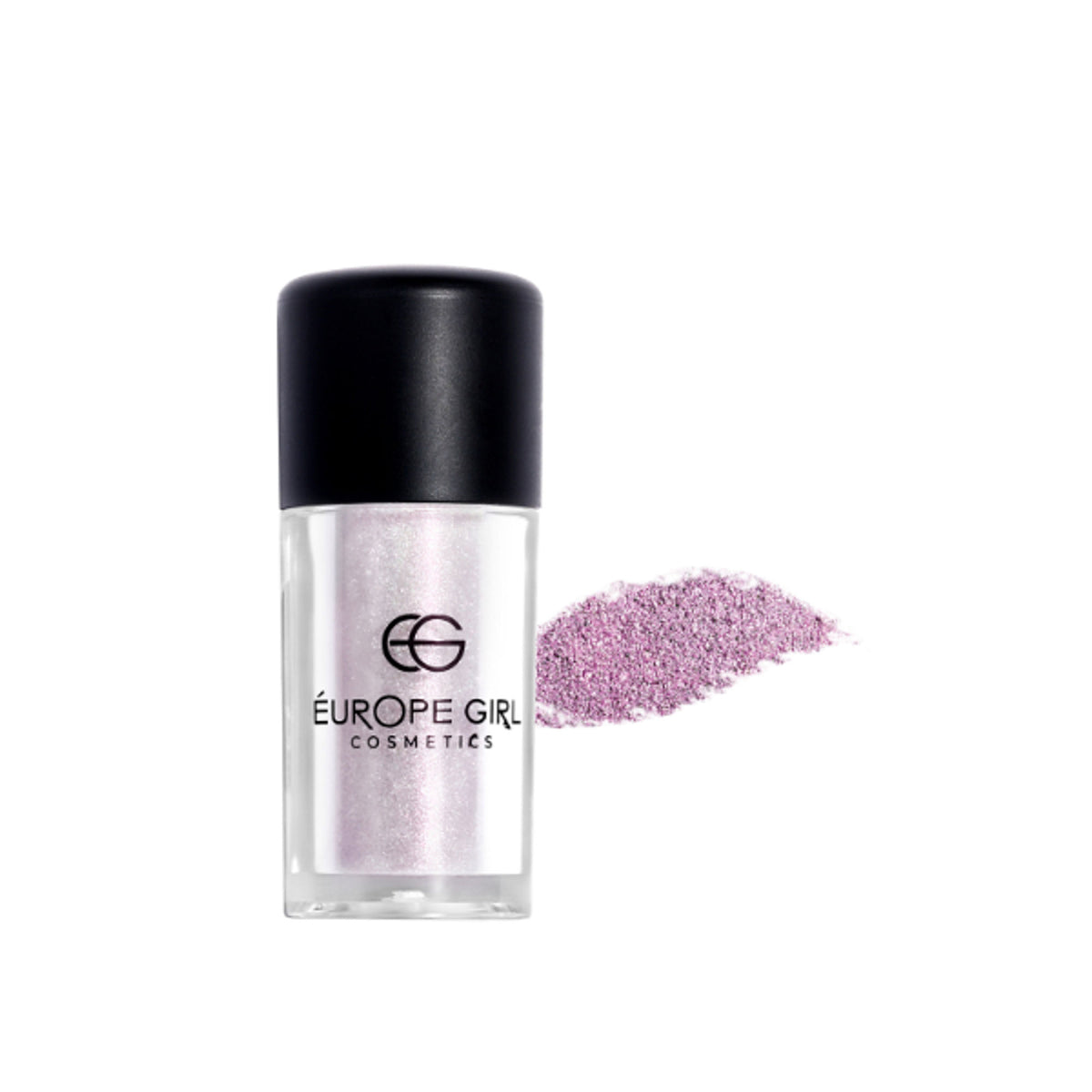 Europe Girl Single Diamond Pigment Stardust S5 Serenity in a jar, showcasing shimmering pinkish glitter pigment for cosmetics and nail art.
