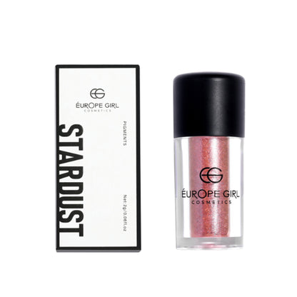 Europe Girl Single Diamond Pigment Stardust S11 Celestial in a jar, showcasing shimmering celestial blue pigment with a glittery finish.
