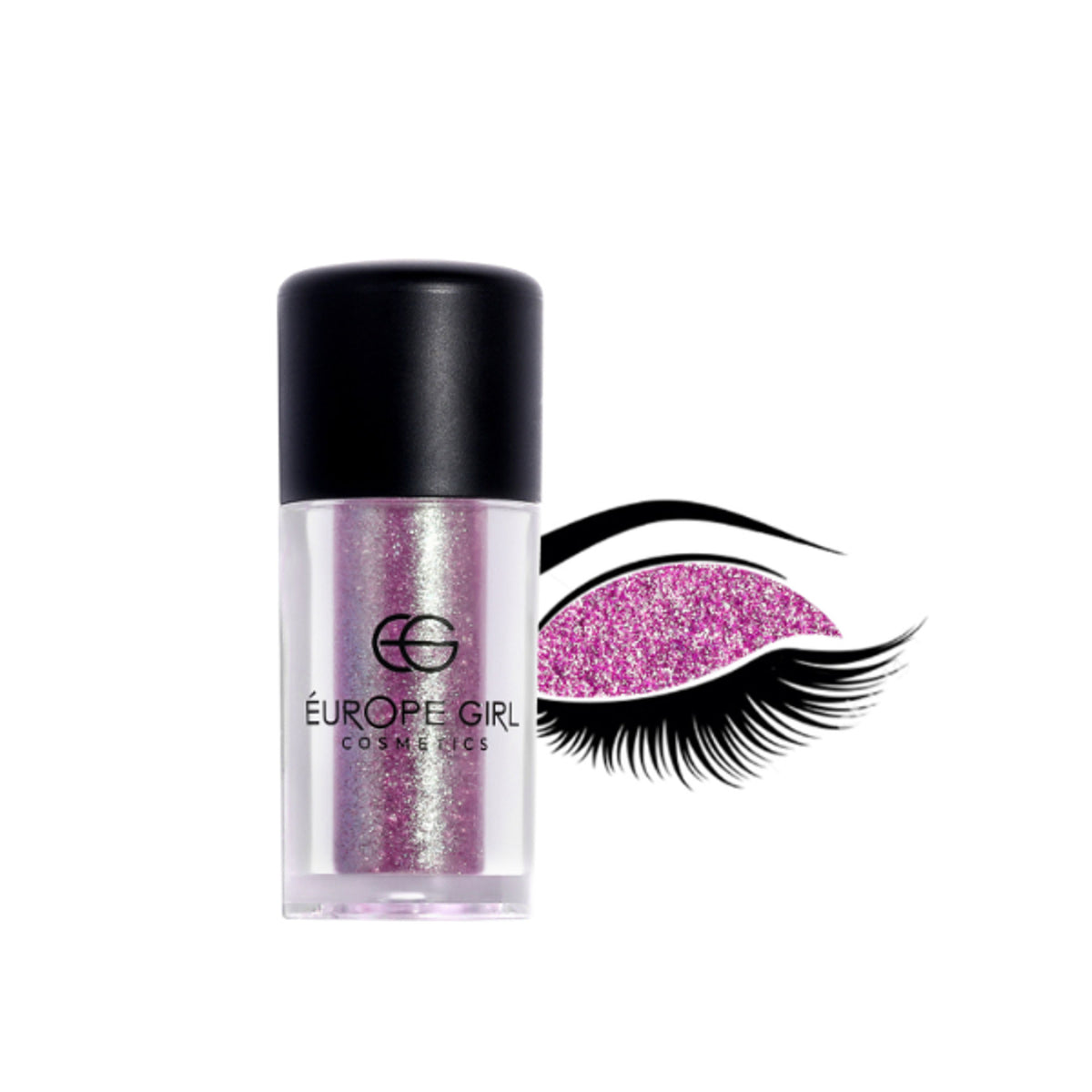 Europe Girl Single Diamond Pigment Stardust in S13 Aura, vibrant shimmering cosmetic pigment with sparkling star-like finish.