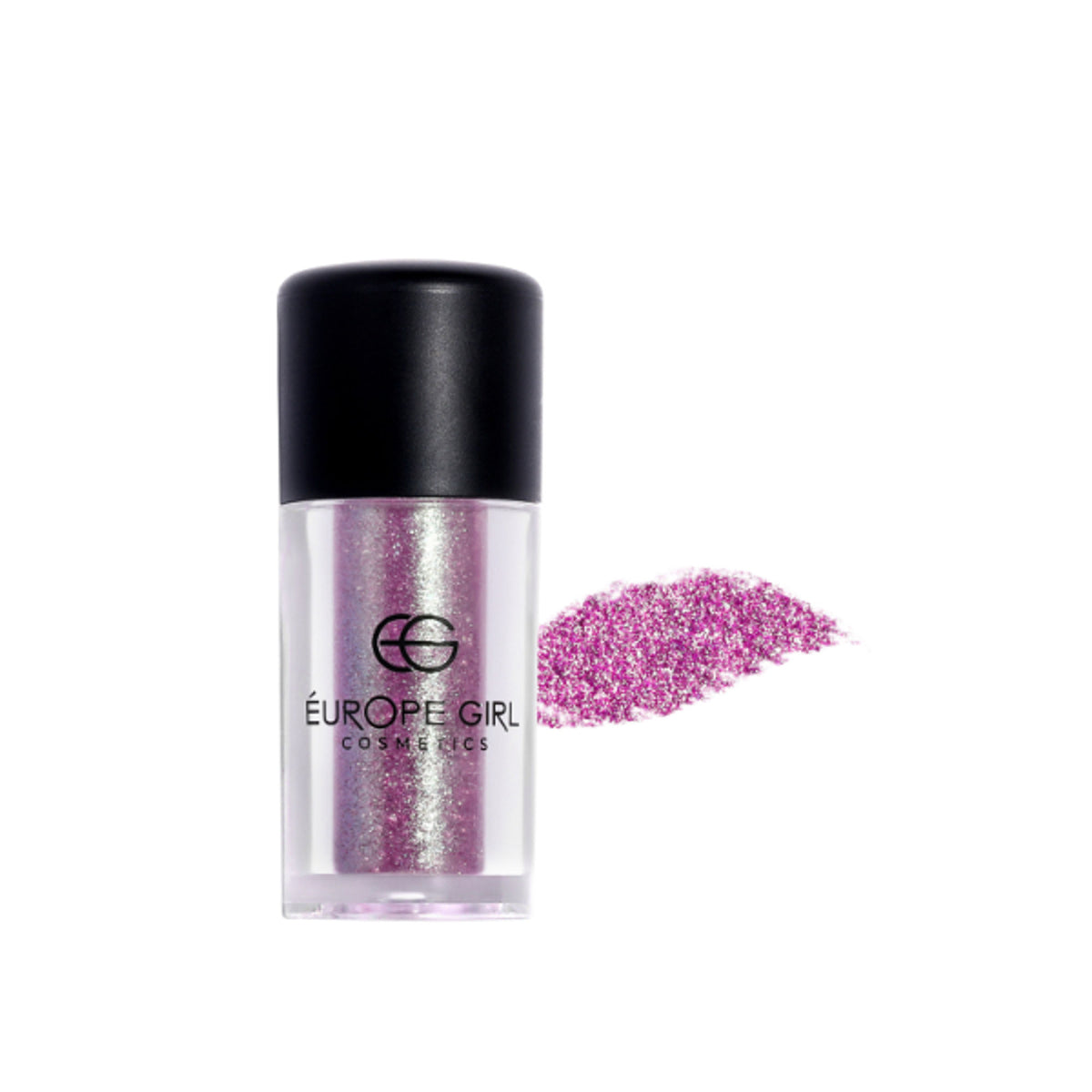 Europe Girl Single Diamond Pigment Stardust in S13 Aura, close-up of shimmering pink and purple pigment powder for makeup or crafts.