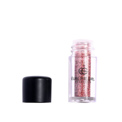 Europe Girl G3 Radiance diamond pigment glitter glass with shimmering pink and silver hues, vibrant and eye-catching for crafts or makeup.