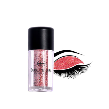 Europe Girl Single Diamond Pigment Glitter Glass in G3 Radiance, shimmering pink glitter with sparkling diamond-like finish.