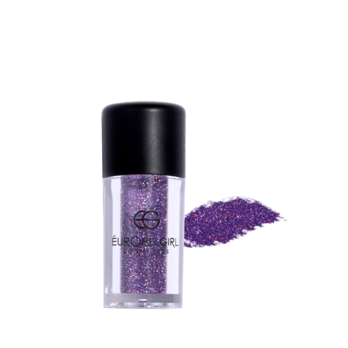 Europe Girl single diamond pigment glitter glass in G10 Glamour, showcasing sparkling diamond-like shimmer and vibrant pink hue.