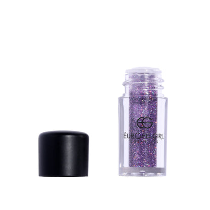 Europe Girl G10 Glamour diamond pigment glitter glass in vibrant pink, showcasing sparkling, reflective glitter for arts and crafts.