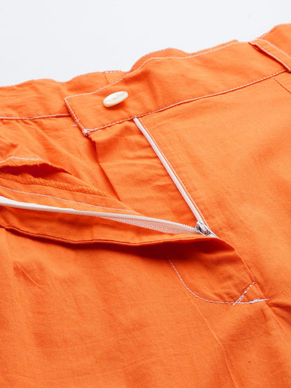 Indyancart IE Regular Kantha Work Pure Cotton Shirt With Trousers