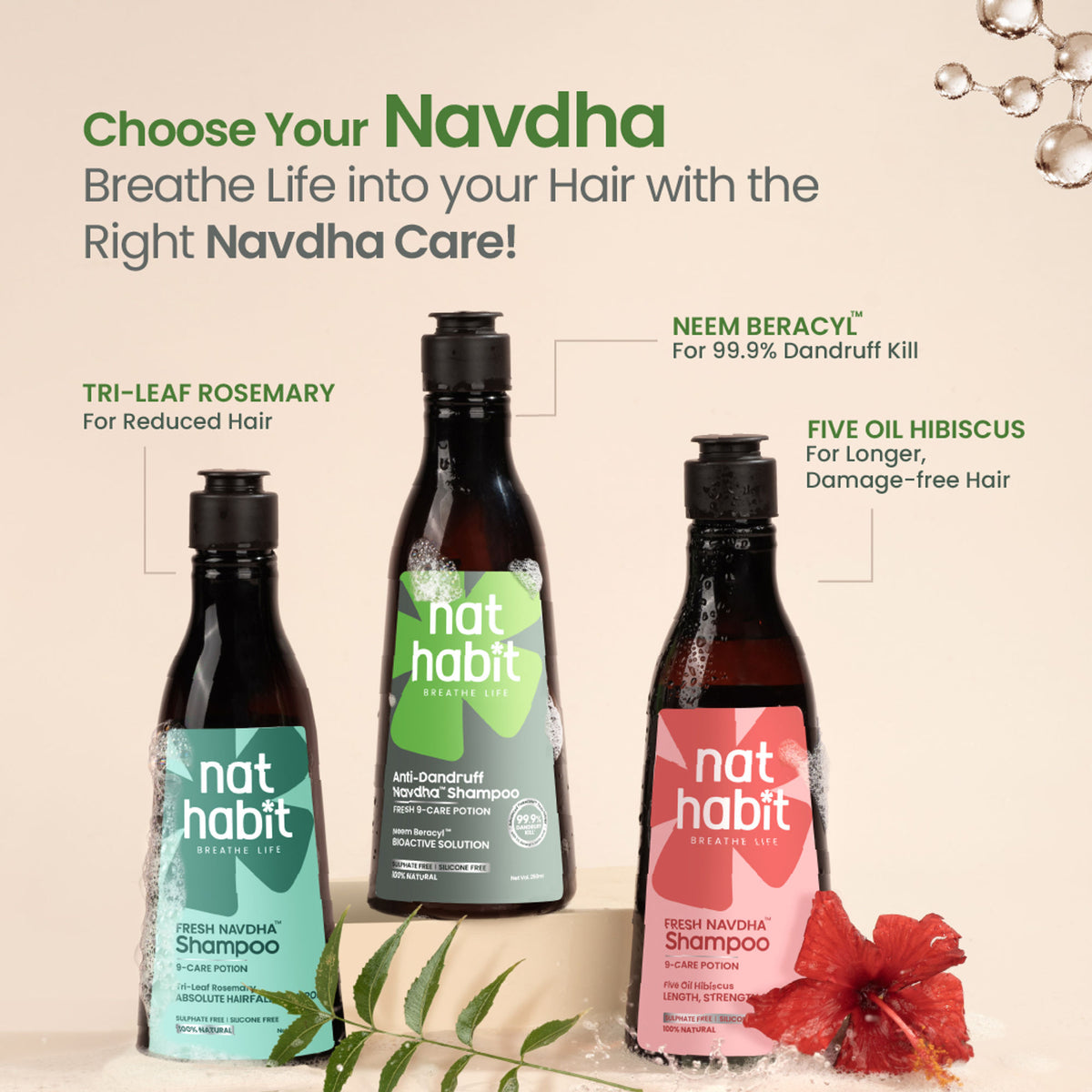 Nat Habit Anti-Dandruff Neem Beracyl Navdha Shampoo