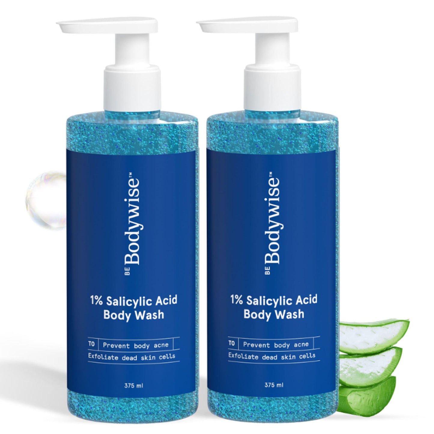 Be Bodywise 1% Salicylic Acid Body Wash - Helps Prevent Body Acne - SLS & Paraben Free - Pack of 2