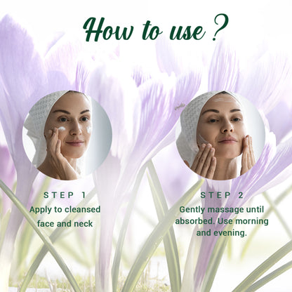 Biotique Saffron Youth Anti-Ageing Cream jar showing the product label and packaging on a white background.