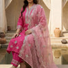 Indyancart Women's Ethnic Motifs Embroidered Regular Thread Work Kurta Set