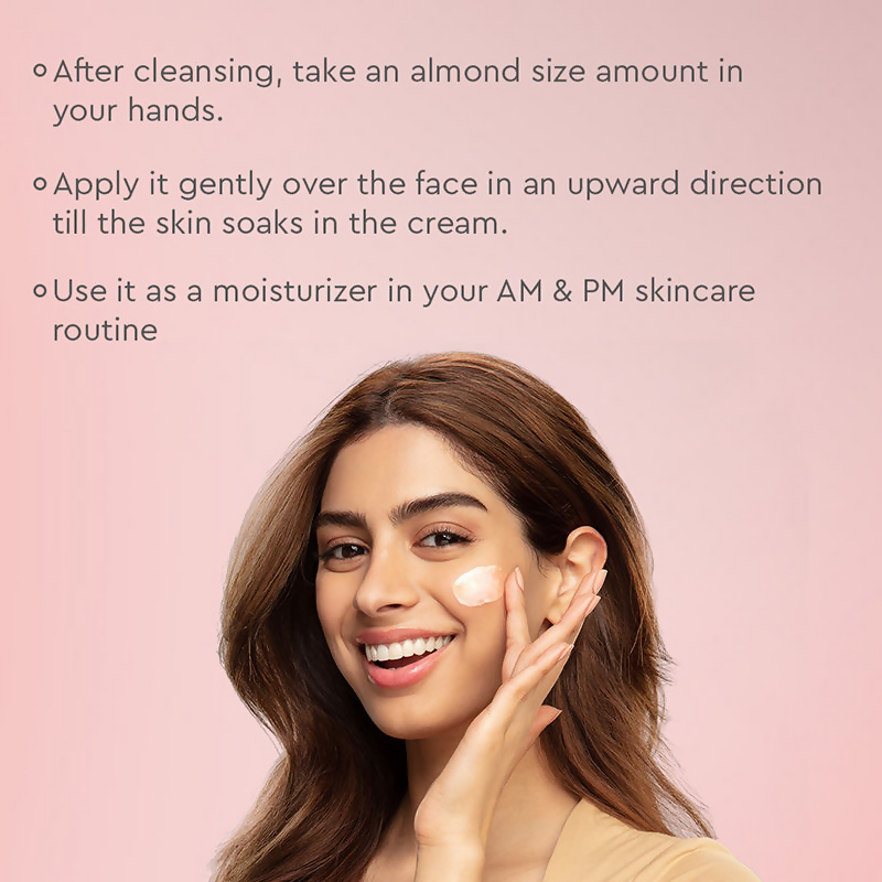 The Face Shop Rice Water Cream with Niacinamide and hyaluronic acid, showcasing a jar of brightening face cream.