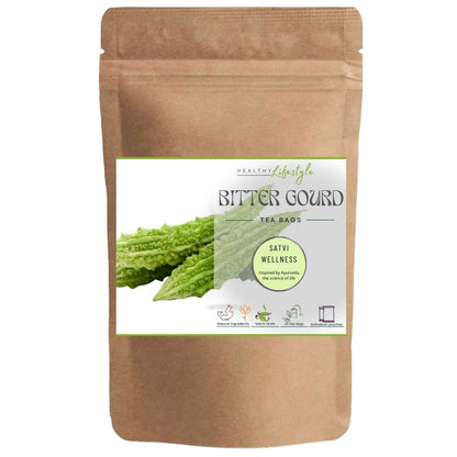Satvi Wellness Bitter Gourd Tea Bags | Bitter Melon Tea | Herbal Tea