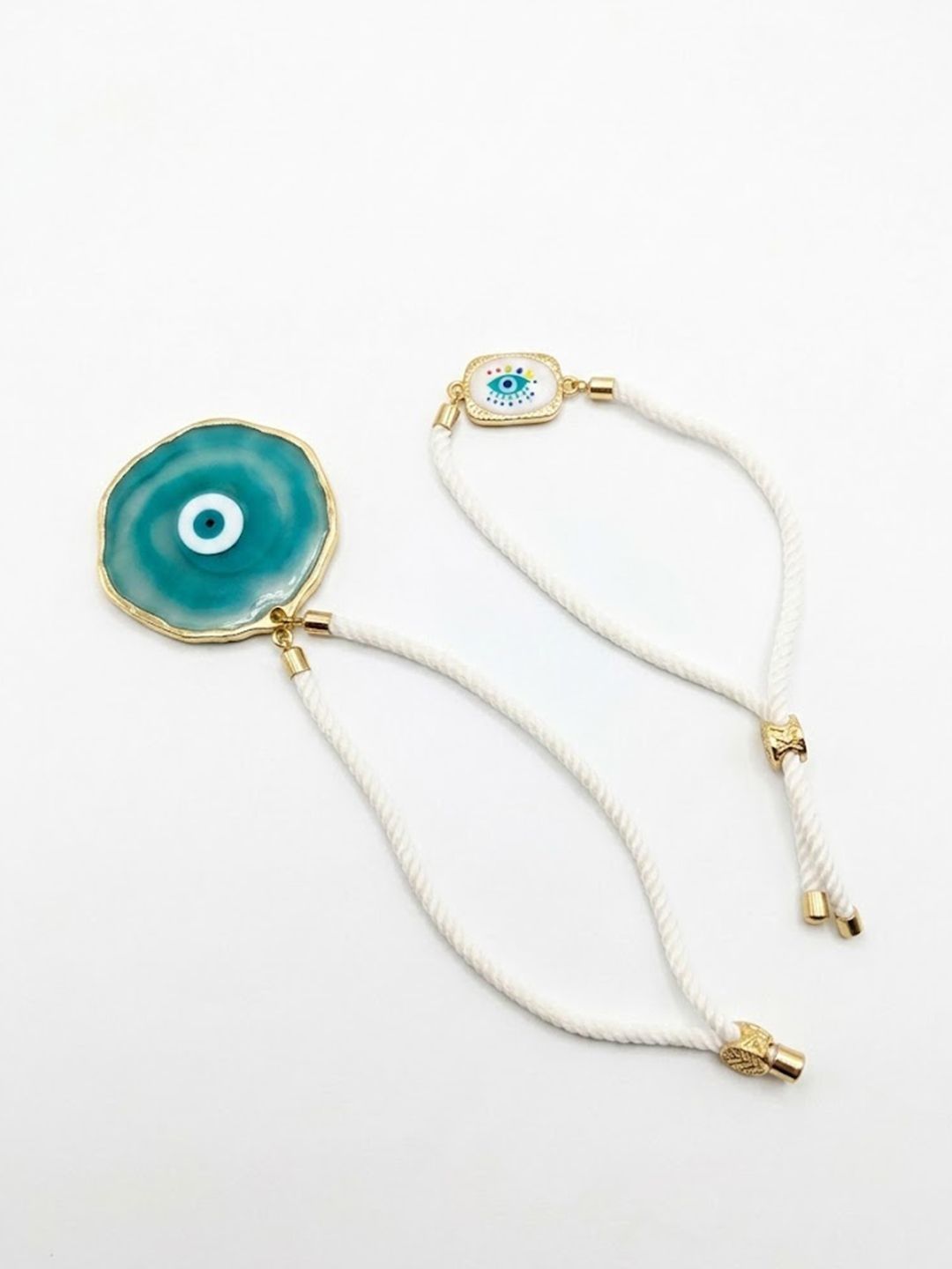 Anouk Set Of 2 Evil Eye Resin Design Bhaiya Bhabhi Wraparound Rakhi